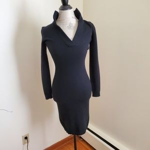 XS Ralph Lauren knit v-neck black dress